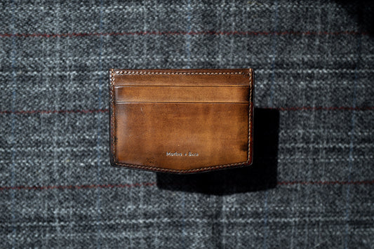 The Manhattan card wallet, custom hand painted patina